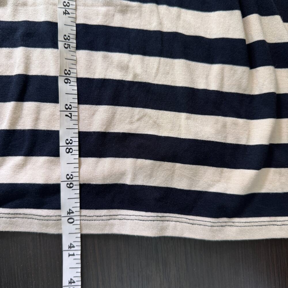 Rachel Parcell T Shirt Dress Womens XL Stripe Rayon Jersey Casual Soft Black Tan - Picture 10 of 11